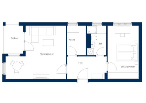 Foto - 2 Zimmer Etagenwohnung zur Miete in Leipzig