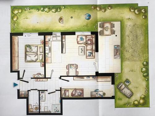 Foto - Erdgeschoss 3 Zi. Wohnung mit Garten, TG und Stellplatz BJ 2020