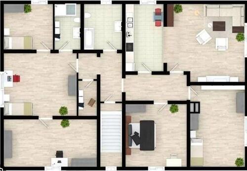 Foto - 6-Zimmer Wohnung im 1. OG - 770,00&nbsp;EUR Kaltmiete, ca.&nbsp; 95,00&nbsp;m&sup2;