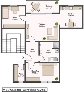 Foto - Etagenwohnung zur Miete in Muldestausee