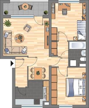 Foto - 3 Zimmer Etagenwohnung zur Miete in Braunschweig