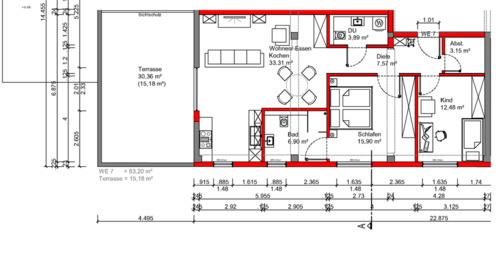 Foto - Erstbezug: Exklusive 3-Zimmer-Wohnung mit EBK und Dachterrasse