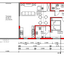 Erstbezug: Exklusive 3-Zimmer-Wohnung mit EBK und Dachterrasse - Bad Sobernheim