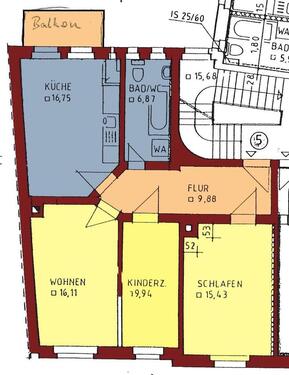 Foto - modern geschnittene, helle 3 Zimmerwohnung in guter Lage mit Einbauküche