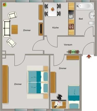 Foto - 3.5 Zimmer Etagenwohnung zur Miete in Neukirchen-Vluyn