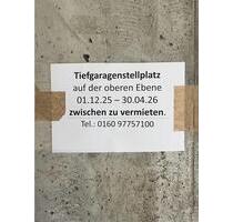 Stellplatz in Tiefgarage bis 04.2026, Nieder-Erlenbach - Frankfurt am Main Bonames
