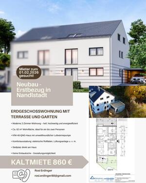 Foto - NEUBAU-Erstbezug! 2-Zimmer Wohnung mit Terasse und kleinem Garten