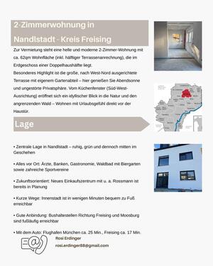 Foto - 2 Zimmer Etagenwohnung zur Miete in Nandlstadt