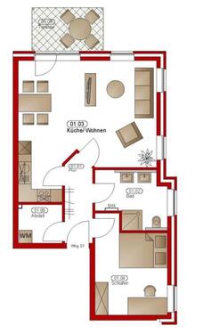 Foto - Helle 2-Zimmer-Wohnung mit Balkon & Einbauküche in Oldenburg