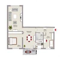 Frisch Renovierte 3.5-Zimmer-Wohnung mit Balkon und TG-Stellplatz - Burghausen