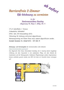 Foto - 2 Zimmer Etagenwohnung zur Miete in Gauting