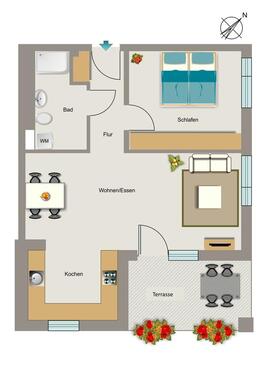 Foto - 2 Zimmer Erdgeschoßwohnung zur Miete in Essen