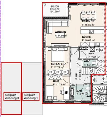 Foto - Obergeschosswohnung 4 Zimmer Küche Bad ca.114m²