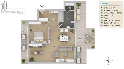 Foto - 2 Zimmer Dachgeschoßwohnung zur Miete in Gifhorn