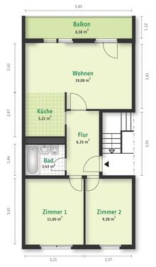 Foto - 3 Zimmer Etagenwohnung zur Miete in Halle (Saale)