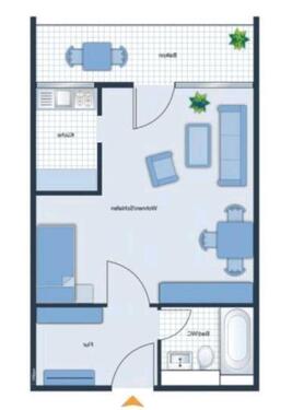 Foto - 34qm 1-Zimmer Whg mit Loggia in FFM Nied