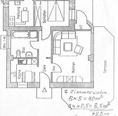 Foto - 2-Zimmer Wohnung mit großer Terrasse und Garten