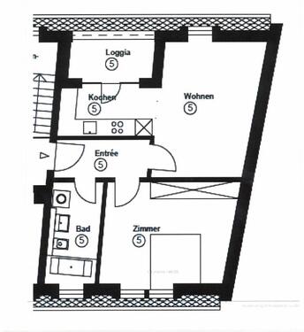 Foto - 2-Zi.-DG Wohnung mit Balkon zur Nachmiete