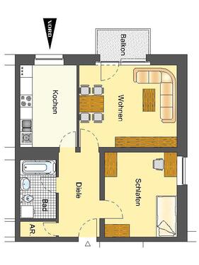 Foto - 2 Zimmer Etagenwohnung zur Miete in Lippstadt