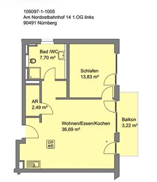 Foto - 2 Zimmer Etagenwohnung zur Miete in Nürnberg