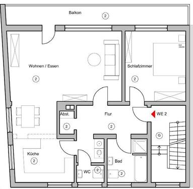 Foto - 2,5 Zimmer Alt-Gerresheim - 1.350,00&nbsp;EUR Kaltmiete, ca.&nbsp; 89,00&nbsp;m&sup2;