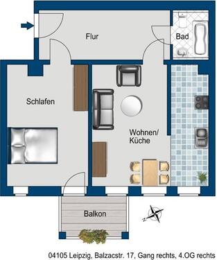 Foto - Etagenwohnung zur Miete in Leipzig