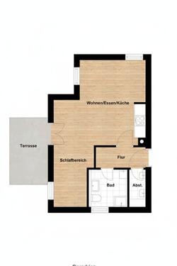 Foto - Erstb. möbl., 1Zi Studio, 35qm mit Garten und TG, beim Westpark