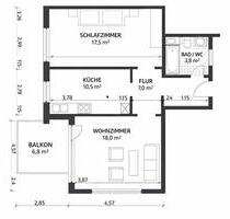 Attraktive 2-Zimmer-Wohnung, frisch saniert, im 3. OG in Neu-Ulm