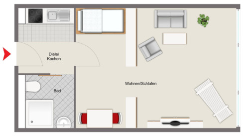 Foto - 1 Zimmer Etagenwohnung zur Miete in Bad Staffelstein