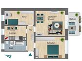 Foto - 3 Zimmer Etagenwohnung zur Miete in Pößneck