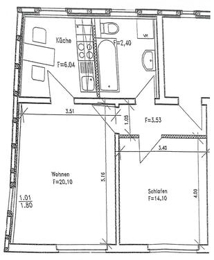Foto - 2 Zimmer Etagenwohnung zur Miete in Parchim
