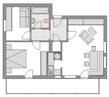 Foto - schöne&helle&ruhige 3 Zimmerwohnung mit Balkon & EBK in Bodenmais