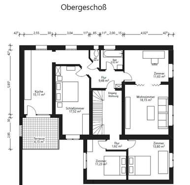 Foto - 5 Zimmer Etagenwohnung zur Miete in Heddesheim