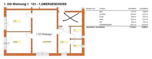 Foto - 3 Zimmer Wohnung in WÜRZBERG - 650,00&nbsp;EUR Kaltmiete, ca.&nbsp; 78,00&nbsp;m&sup2;