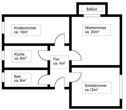 Foto - 3 Zimmer Etagenwohnung zur Miete in Schleife