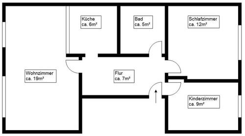 Foto - 3 Zimmer Etagenwohnung zur Miete in Weißwasser (Oberlausitz)