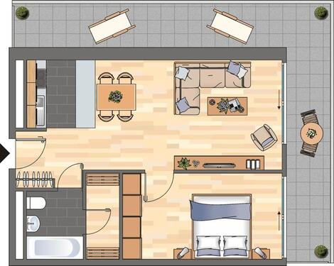 Foto - Demnächst frei! 2-Zimmer-Wohnung in Ludwigshafen am Rhein