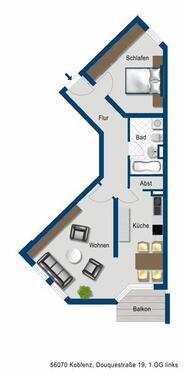 Foto - 2 Zimmer Etagenwohnung in Koblenz