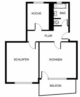 Foto - 2 Zimmer Erdgeschoßwohnung in Wiesbaden