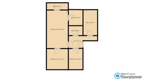 Foto - Moderne 3-Zimmer-Wohnung mit Balkon – Göhrener Tannen; Schwerin