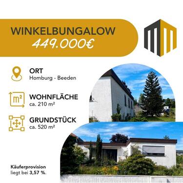 Foto - Winkelbungalow in Homburg Beeden zu verkaufen