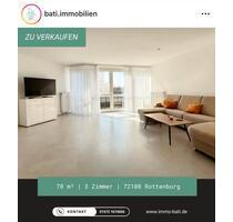 Schöne 3 Zimmer Wohnung mit Balkon und Garage zu verkaufen - Rottenburg am Neckar