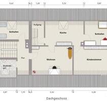 4-Zimmer DG-Wohnung mit 70 m² im Zentrum von Emersacker