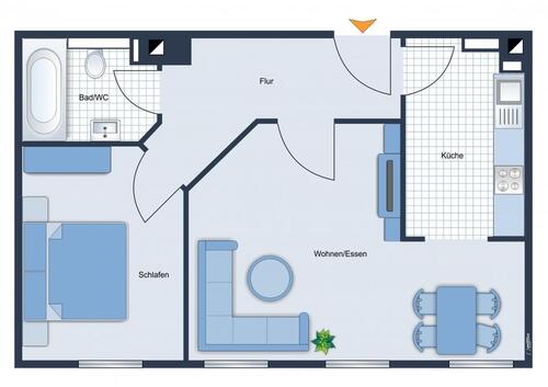 Foto - 2 Zimmer Etagenwohnung zur Miete in Chemnitz