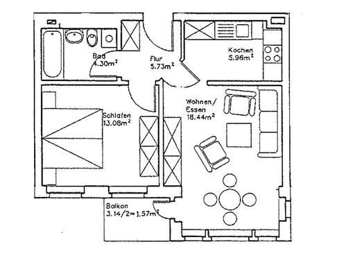 Foto - 2 Zimmer Etagenwohnung zur Miete in Chemnitz