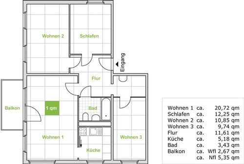 Foto - Etagenwohnung zur Miete in Dresden