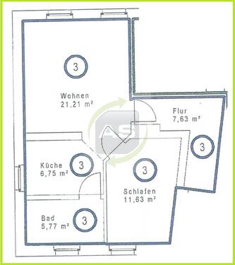 Foto - Etagenwohnung zur Miete in Zwickau