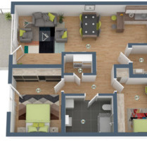 Moderne 3-Zimmer-Wohnung mit großem Balkon & 2 TG-Stellplätzen – frei ab 01.04.2026 - Bad Neustadt an der Saale