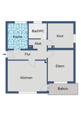 Foto - Etagenwohnung in Lohfelden zur Miete