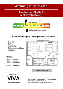 Foto - 2 Zimmer Etagenwohnung zur Miete in Kirchberg